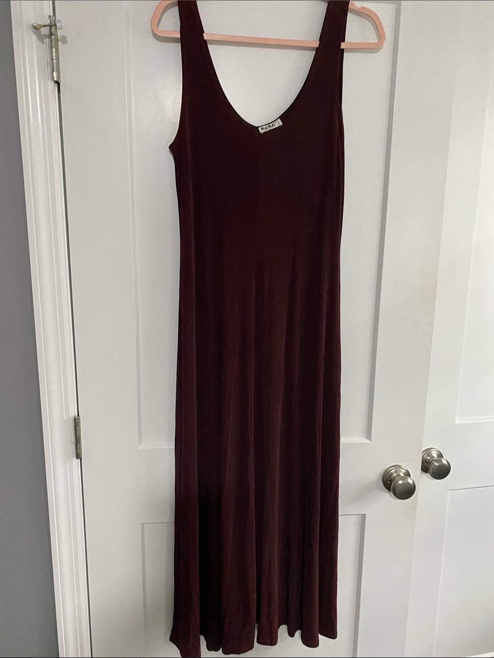 BCBG  Sleeveless Maxi Dress in Deep Burgundy